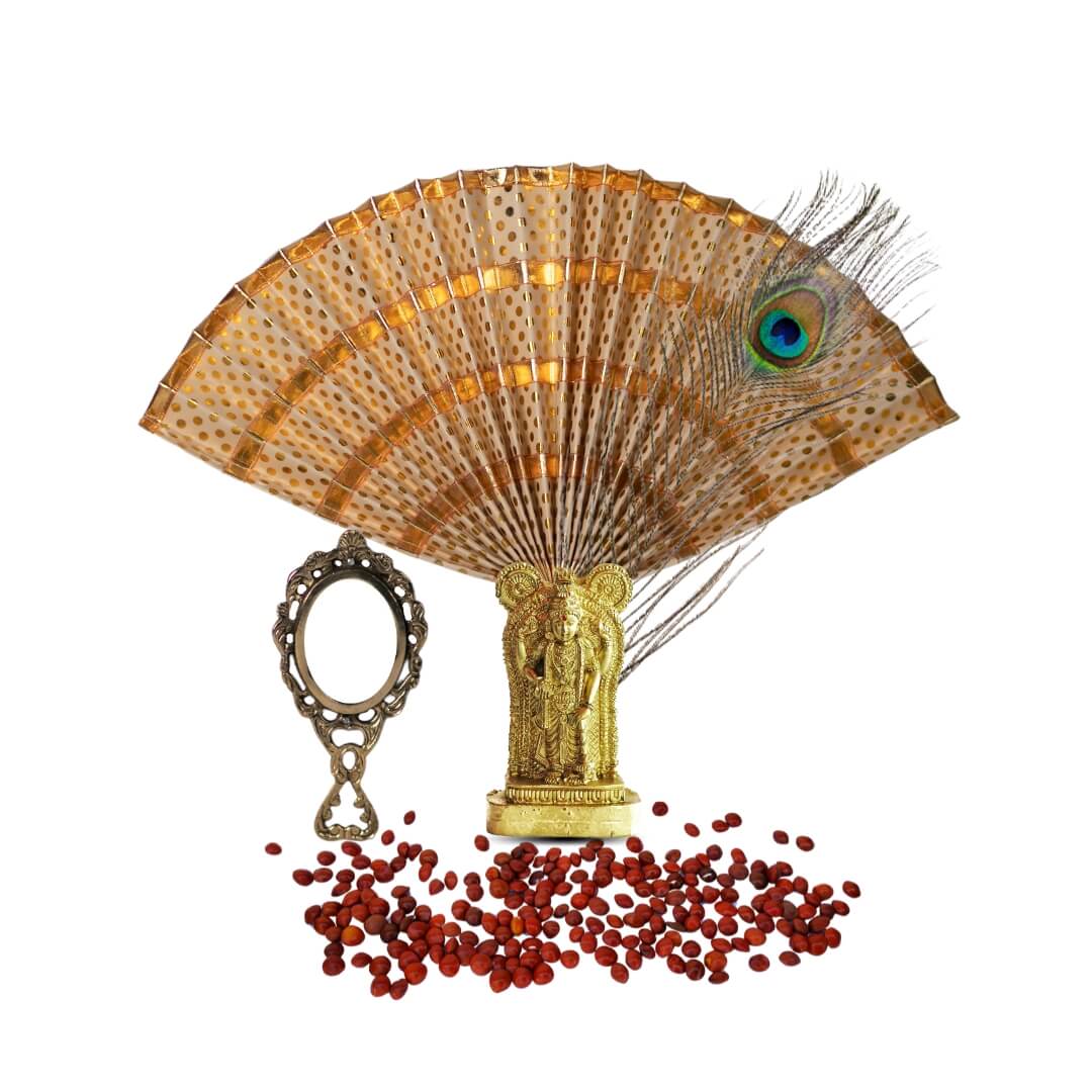 VISHU KANI ITEMS KIT WITH POLYMARBLE GURUVAYURAPPAN IDOL