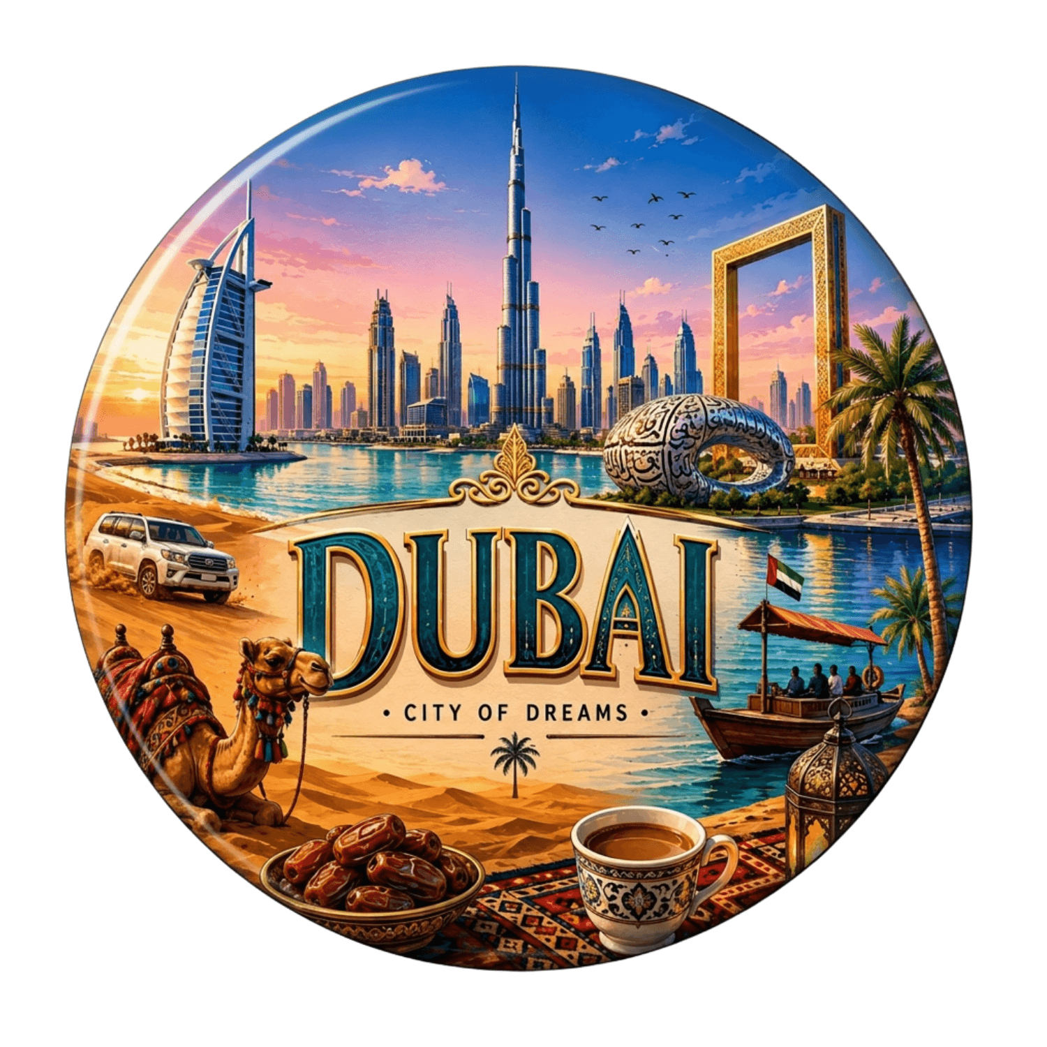 Dubai Fridge Magnet (Dubai- City of Dreams)