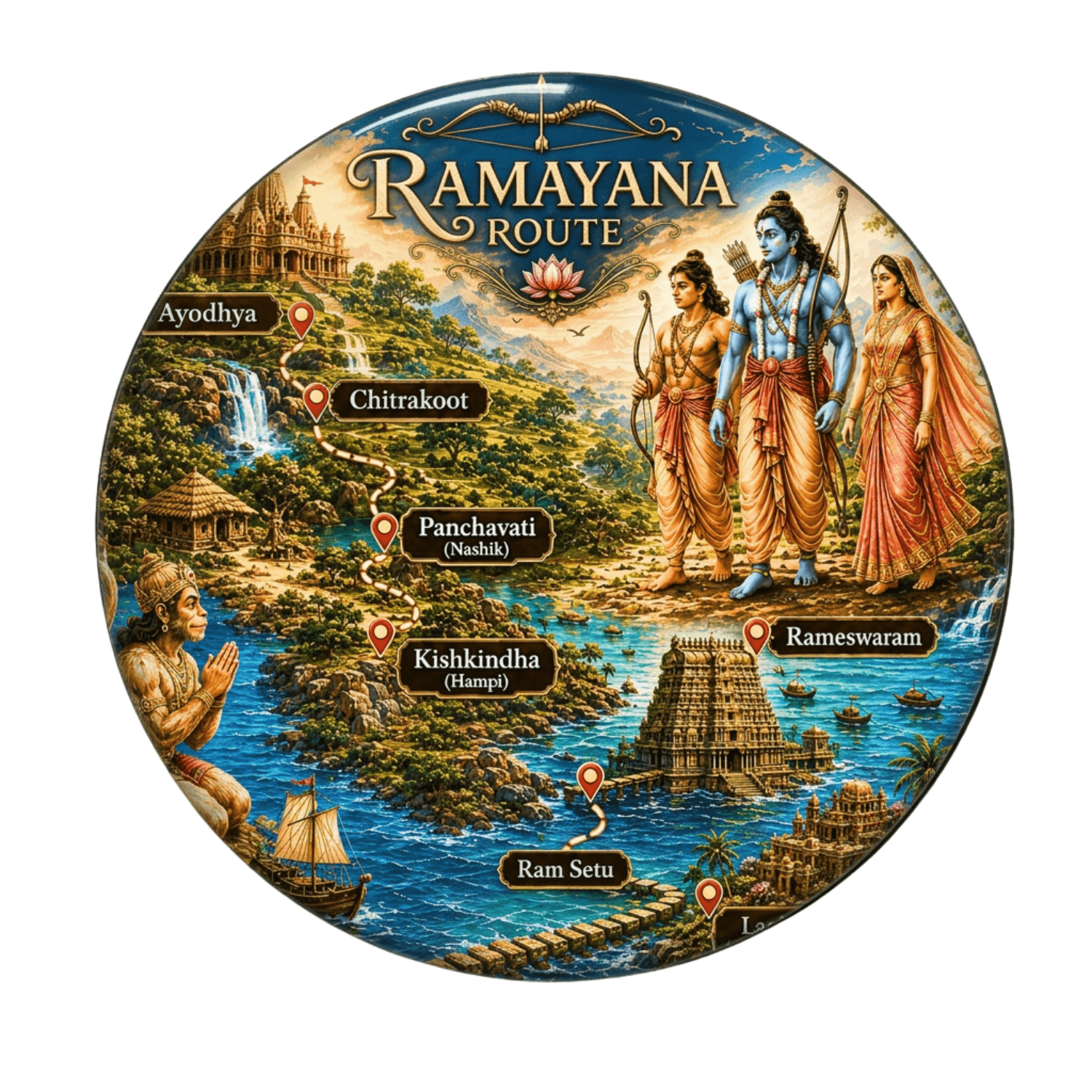 Ramayanaroutefridgemagnet