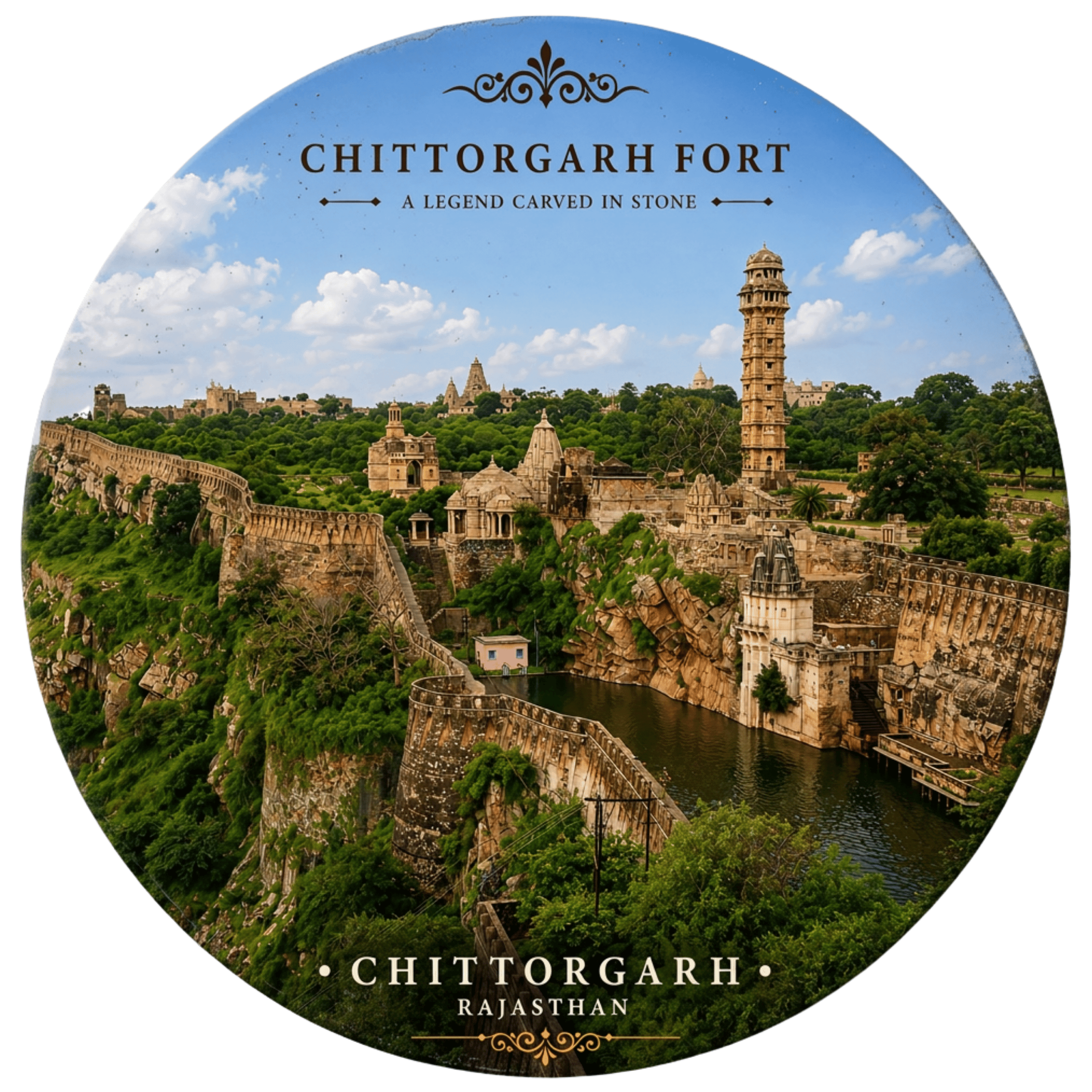 Chittorgarh Fort Rajasthan Fridge Magnet