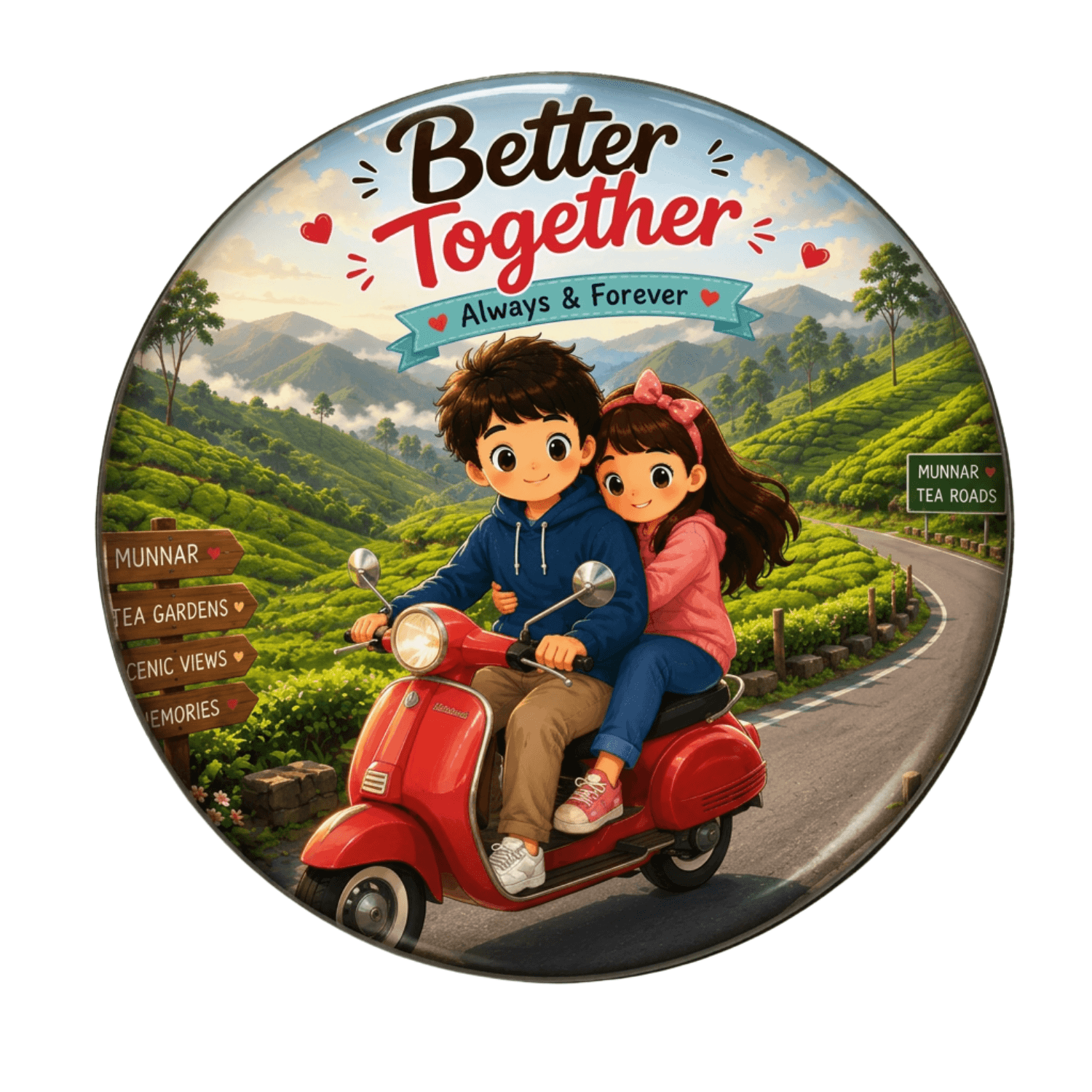 cute-couple-fridge-magnet-munnar-ride