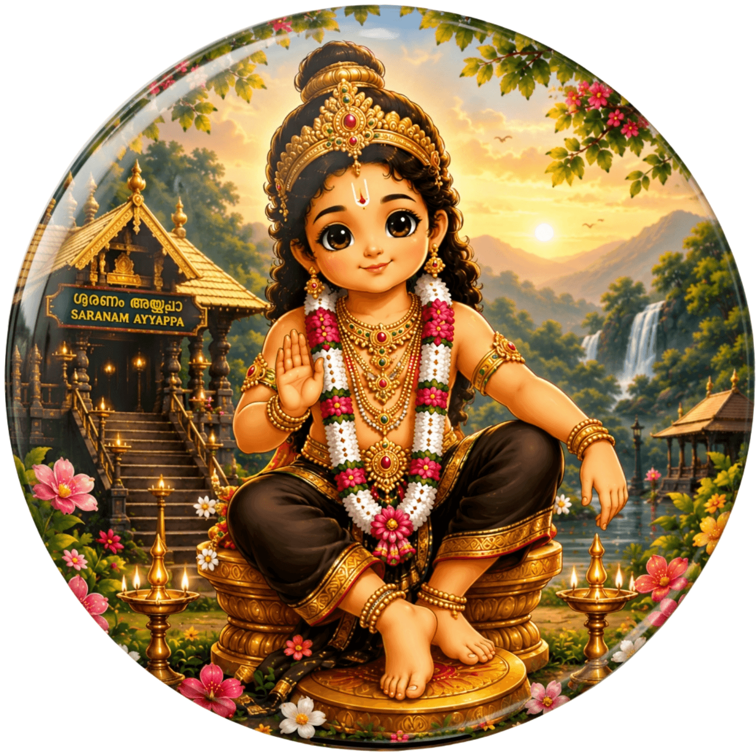 Cute Manikanta (Swami Ayyappan) Fridge Magnet