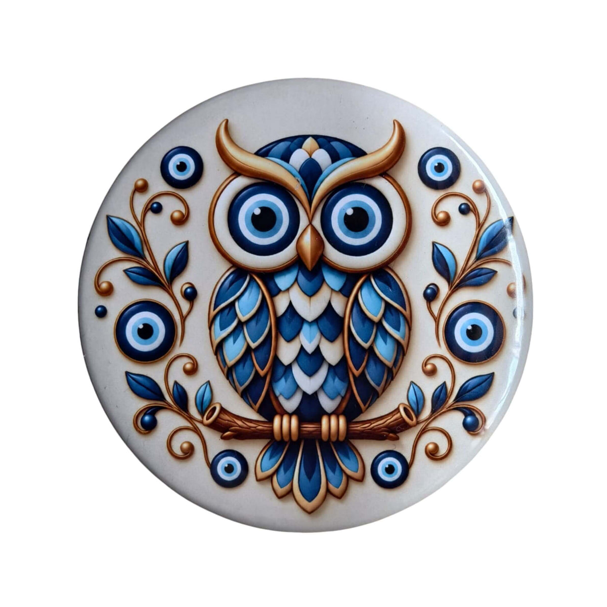 Evil Eye Owl Fridge Magnet