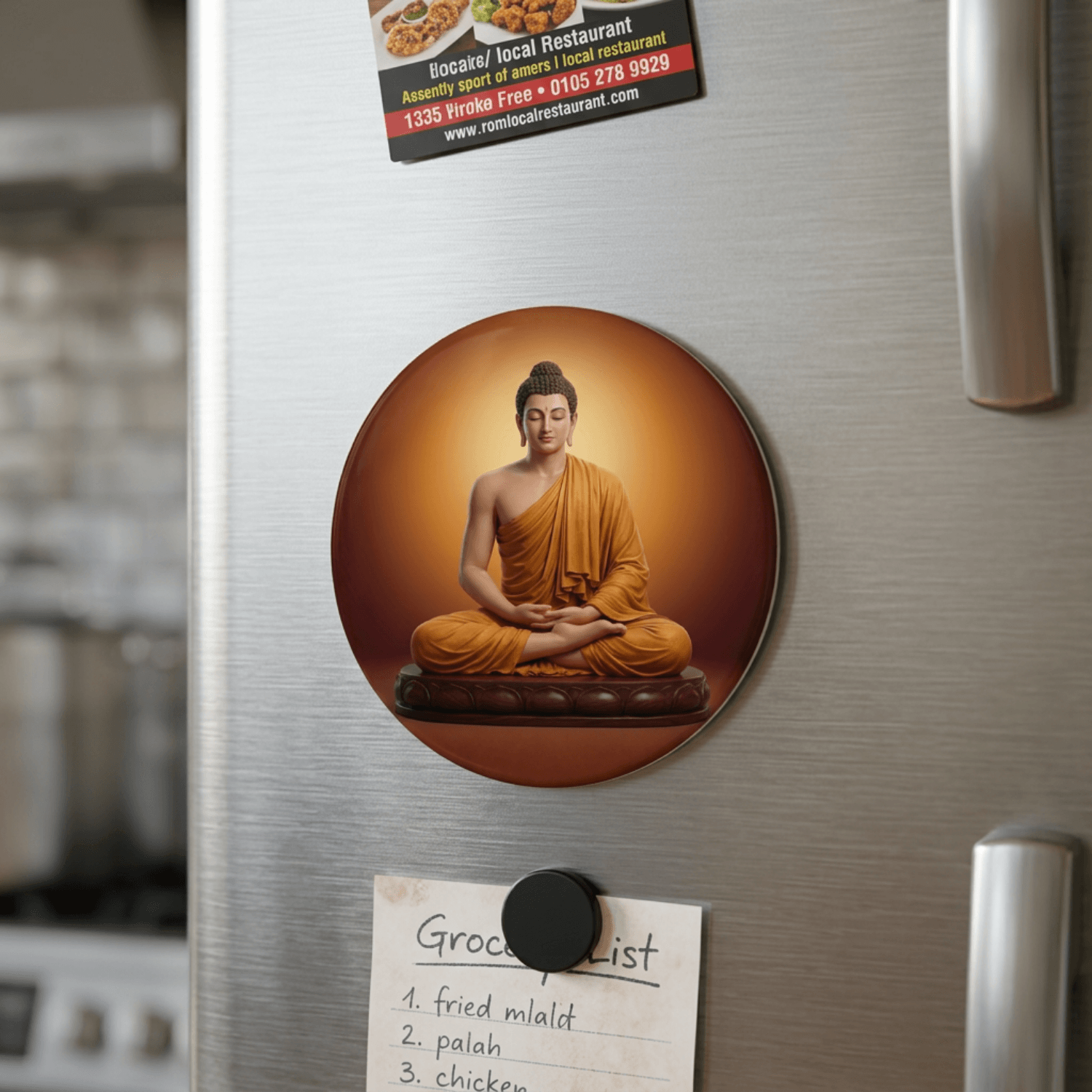 handcrafted-lifelike-meditating-buddha-round-fridge-magnet-70mm-multicolour-glossy-metal-0_2