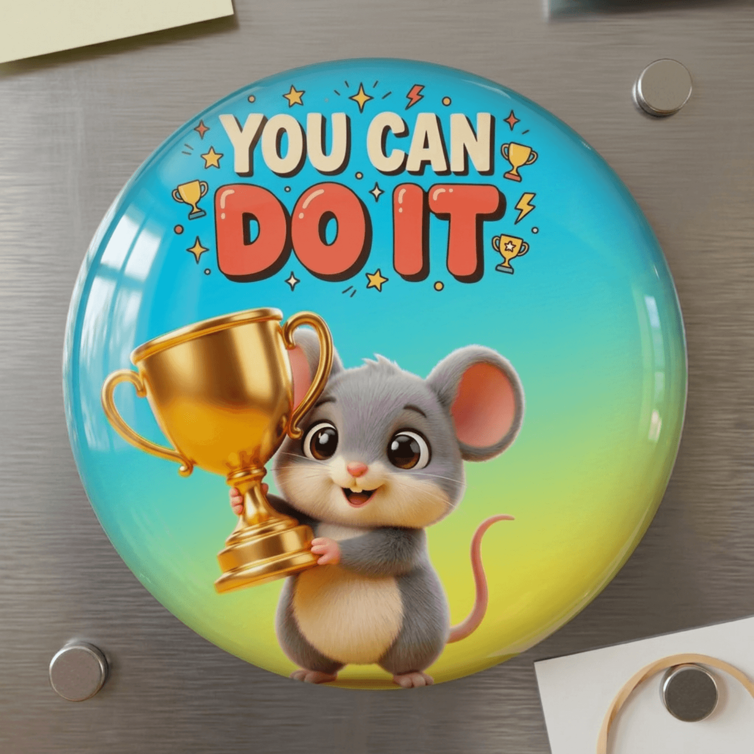 Inspirational Quote Fridge Magnet (You Can Do It Design)