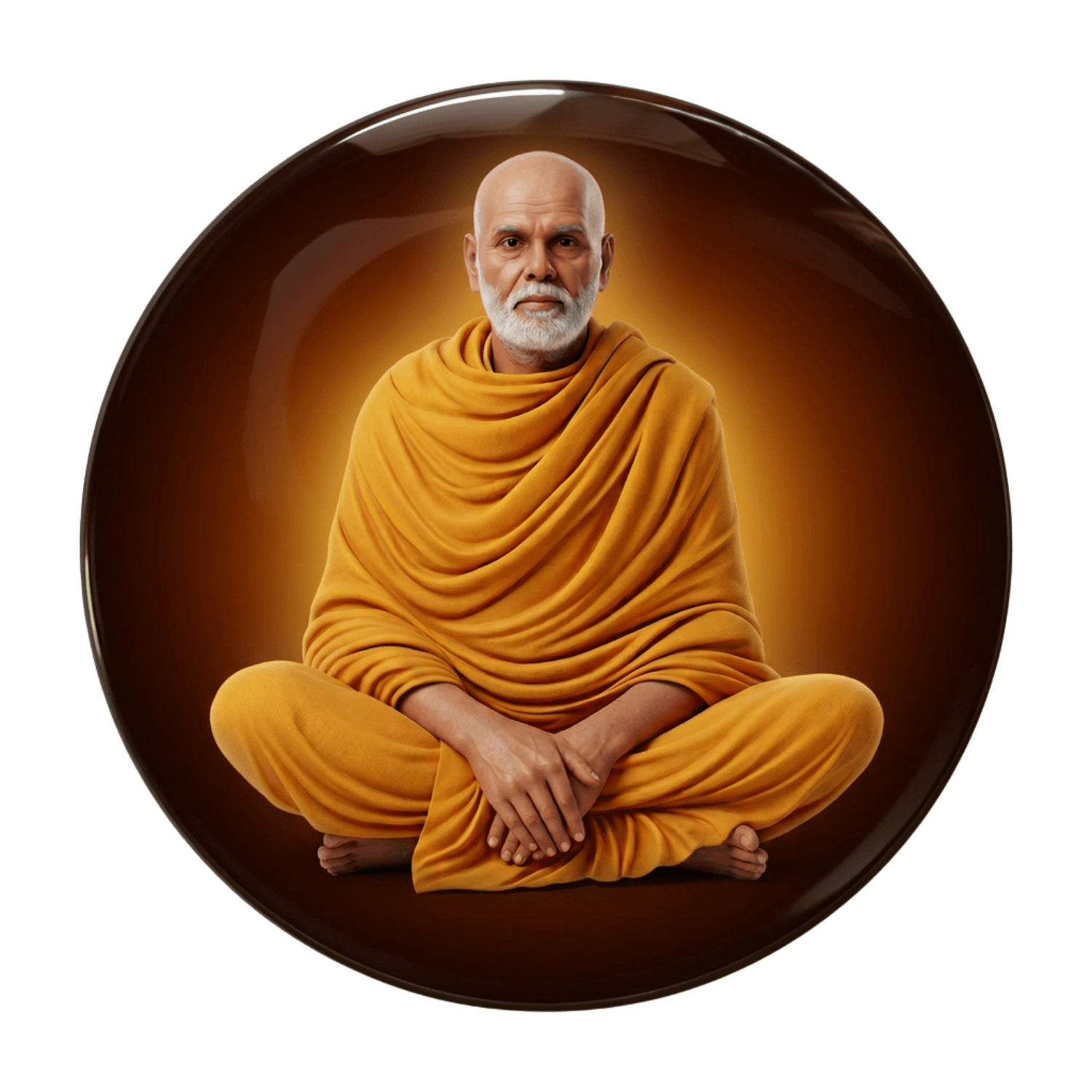 lifelike-sree-narayana-guru-round-fridge-magnet-70mm-multicolour-glossy-metal-0