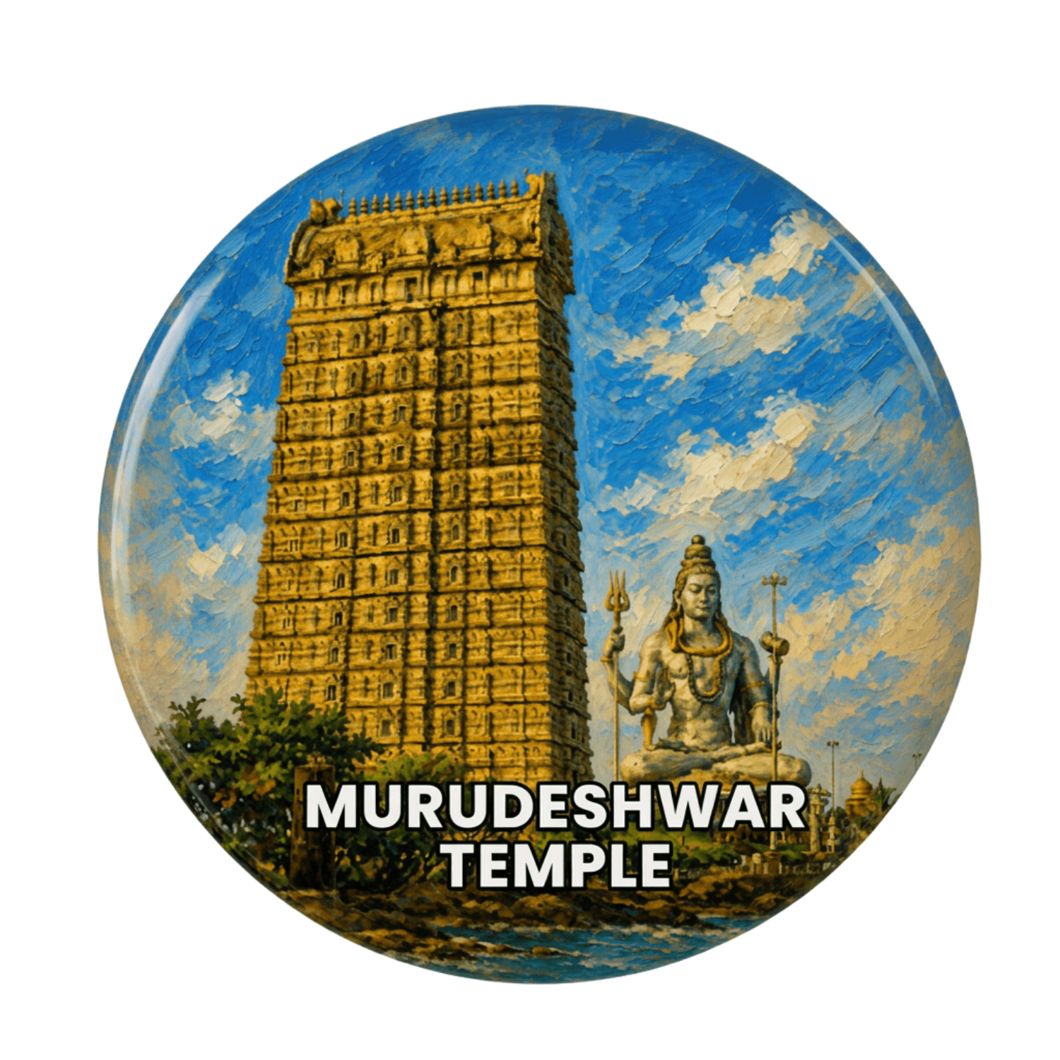 Murudeshwar Temple Fridge Magnet