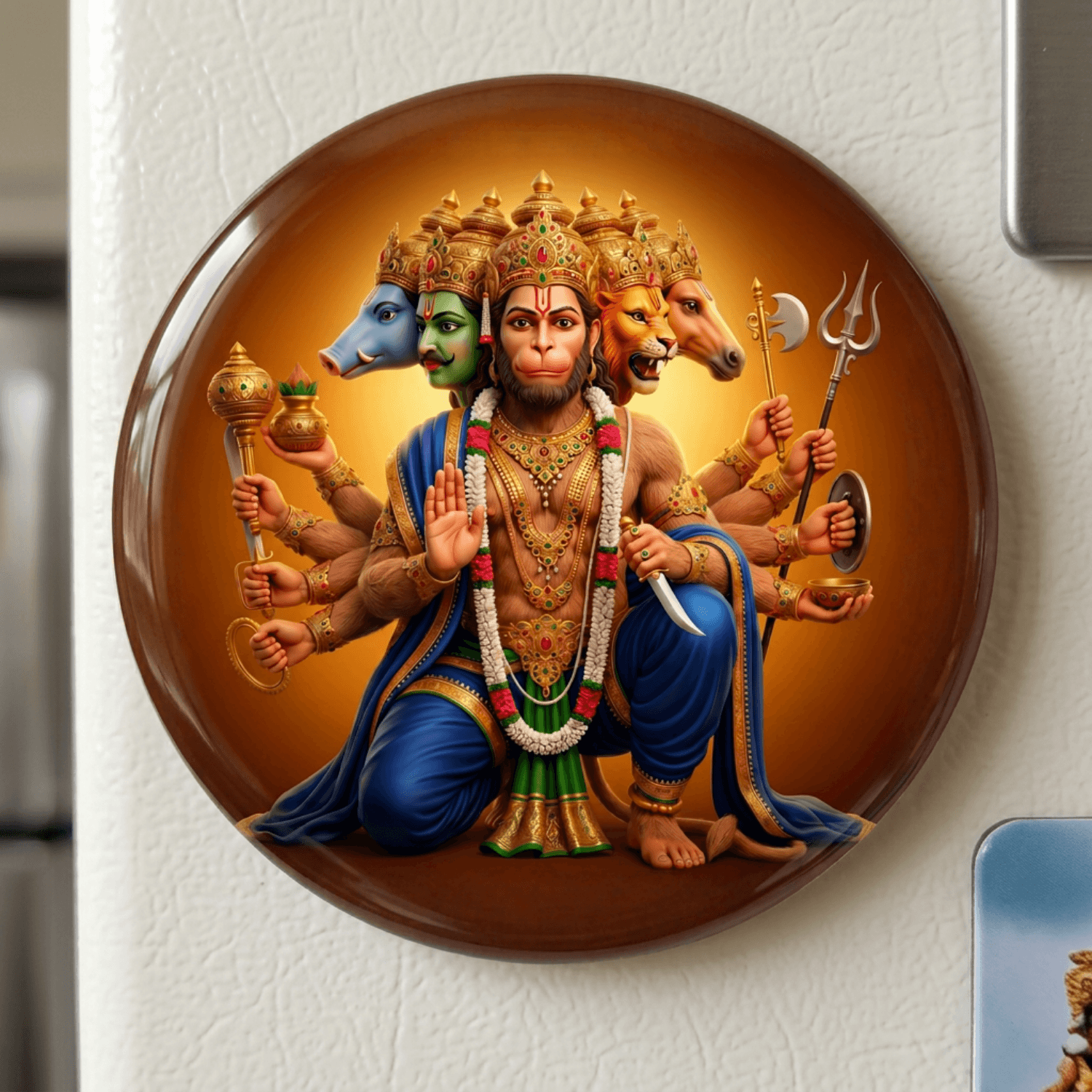 Panchamukhi Hanuman Fridge Magnet
