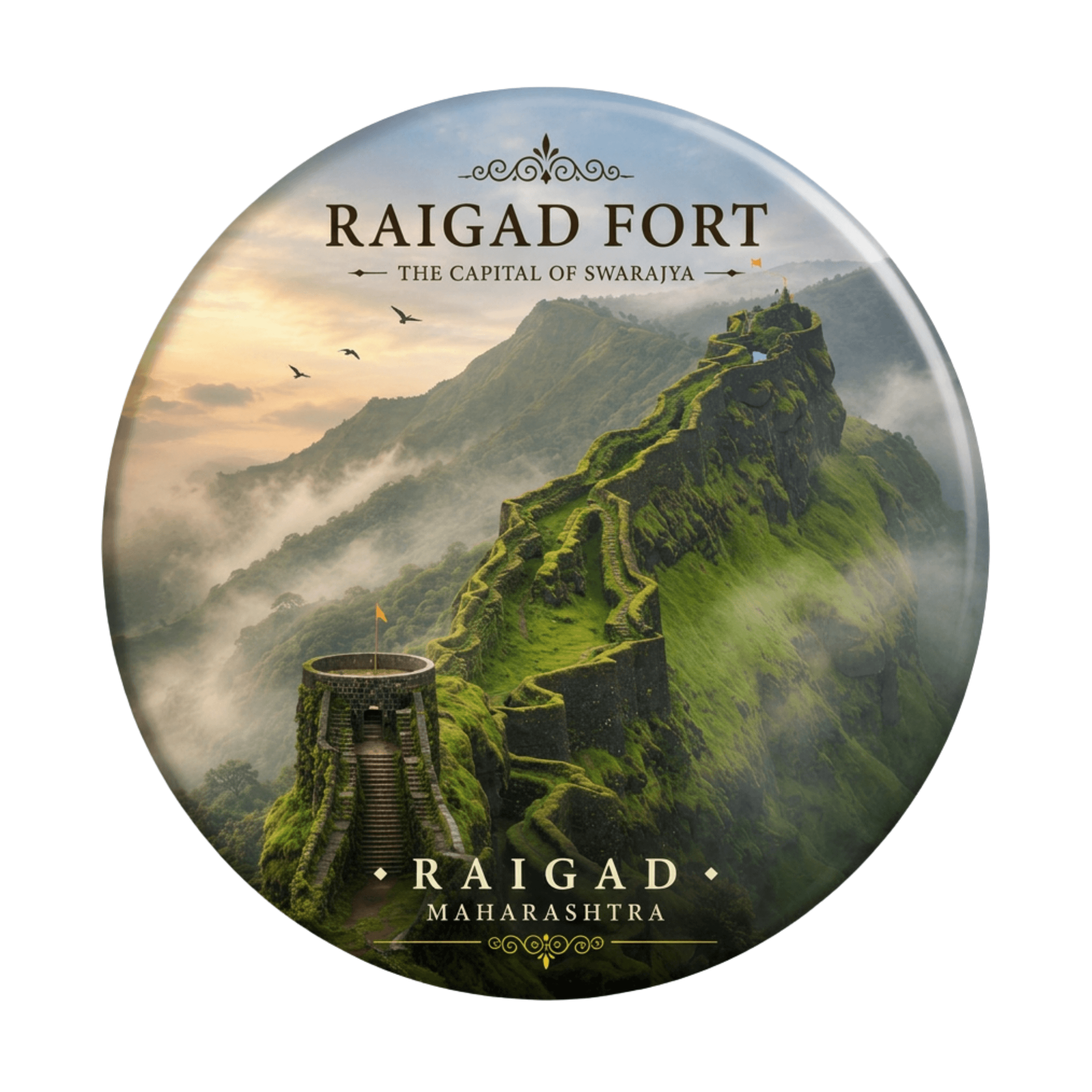 Raigad Fort Maharashtra Fridge Magnet