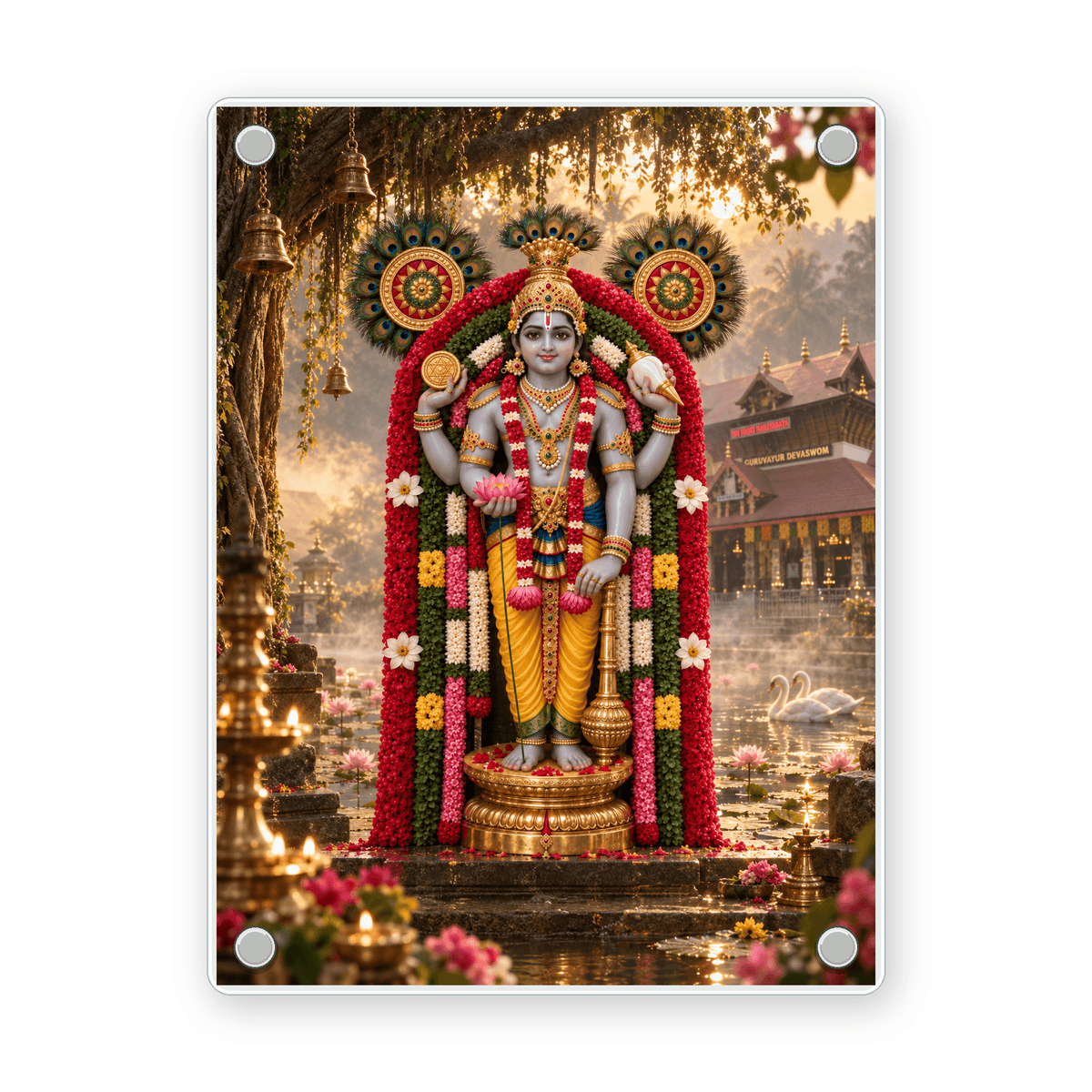 Guruvayurappan Acrylic Photo Fridge Magnet