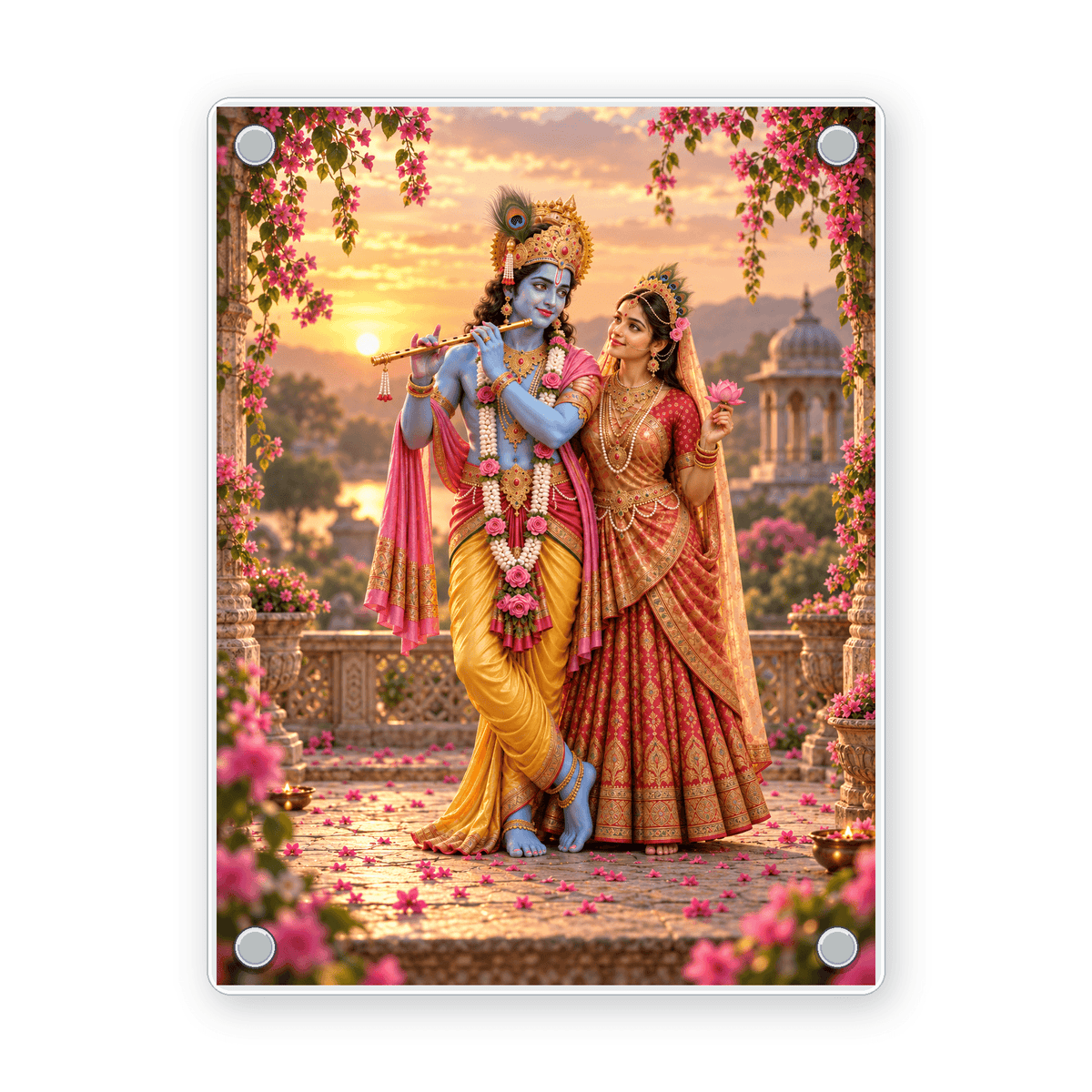 Radha Krishna Acrylic Photo Fridge Magnet