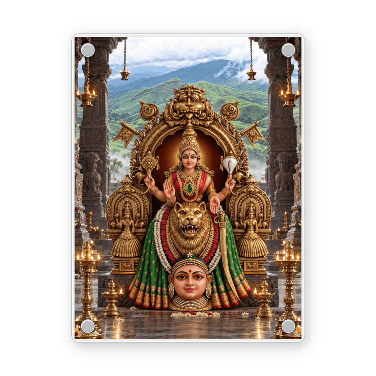 Mookambika Devi Acrylic Photo Fridge Magnet