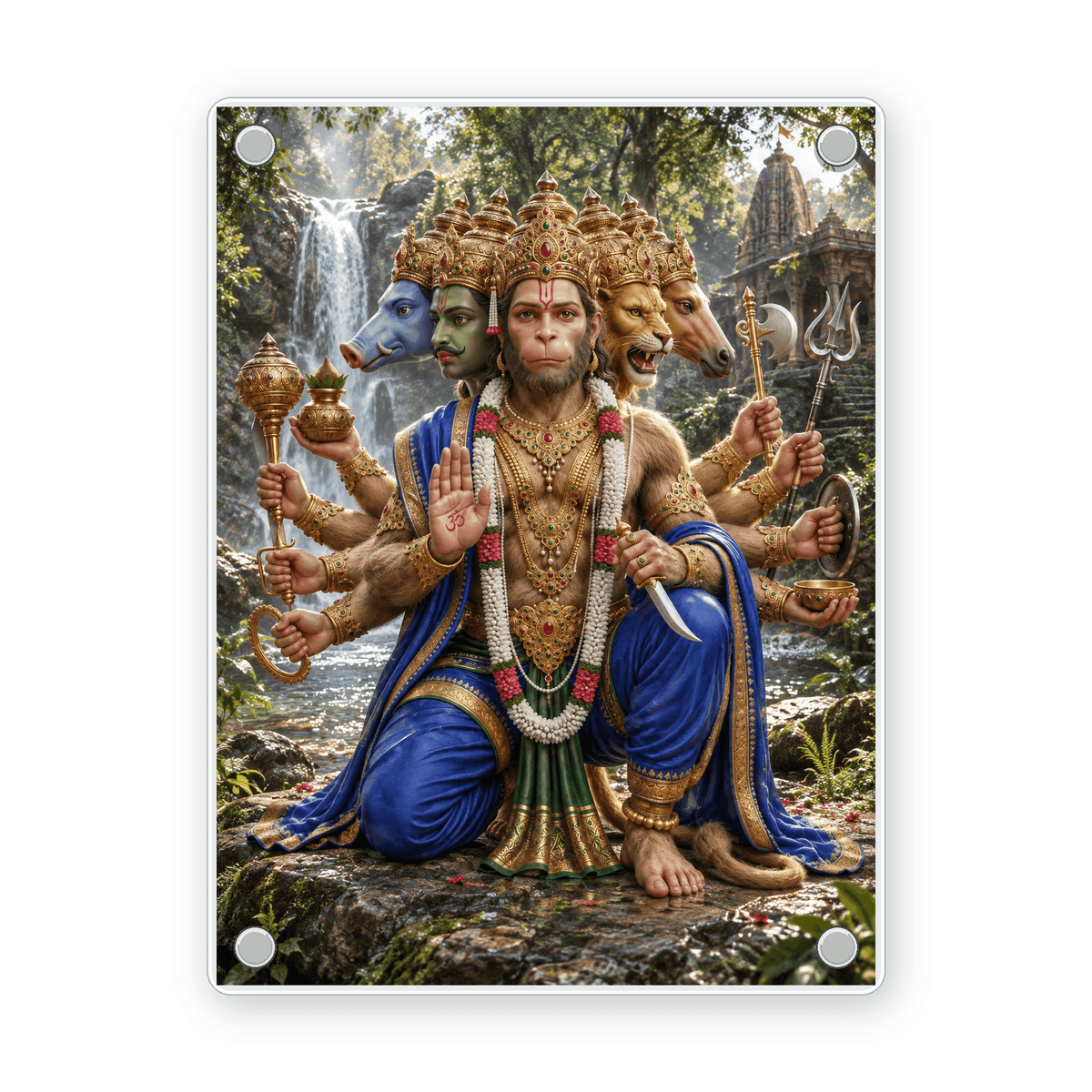05_Panchamukhi_Hanuman_acrylic_magnet_1x1
