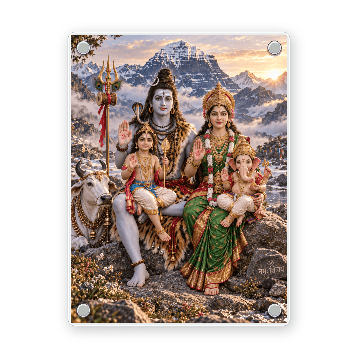Shiva Parivar Acrylic Photo Fridge Magnet