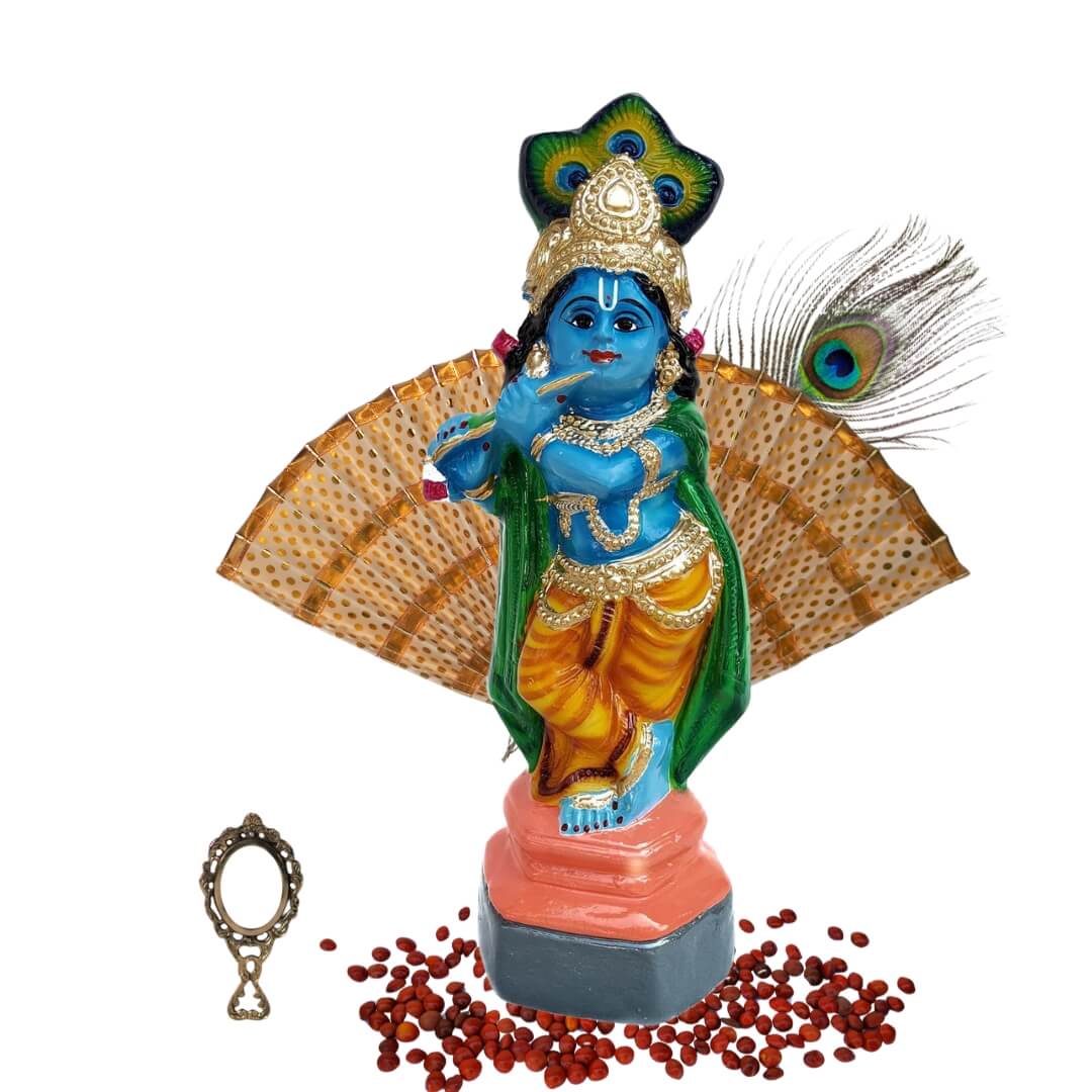 VISHU KANI KIT OF PAPERMACHE KRISHNA IDOL