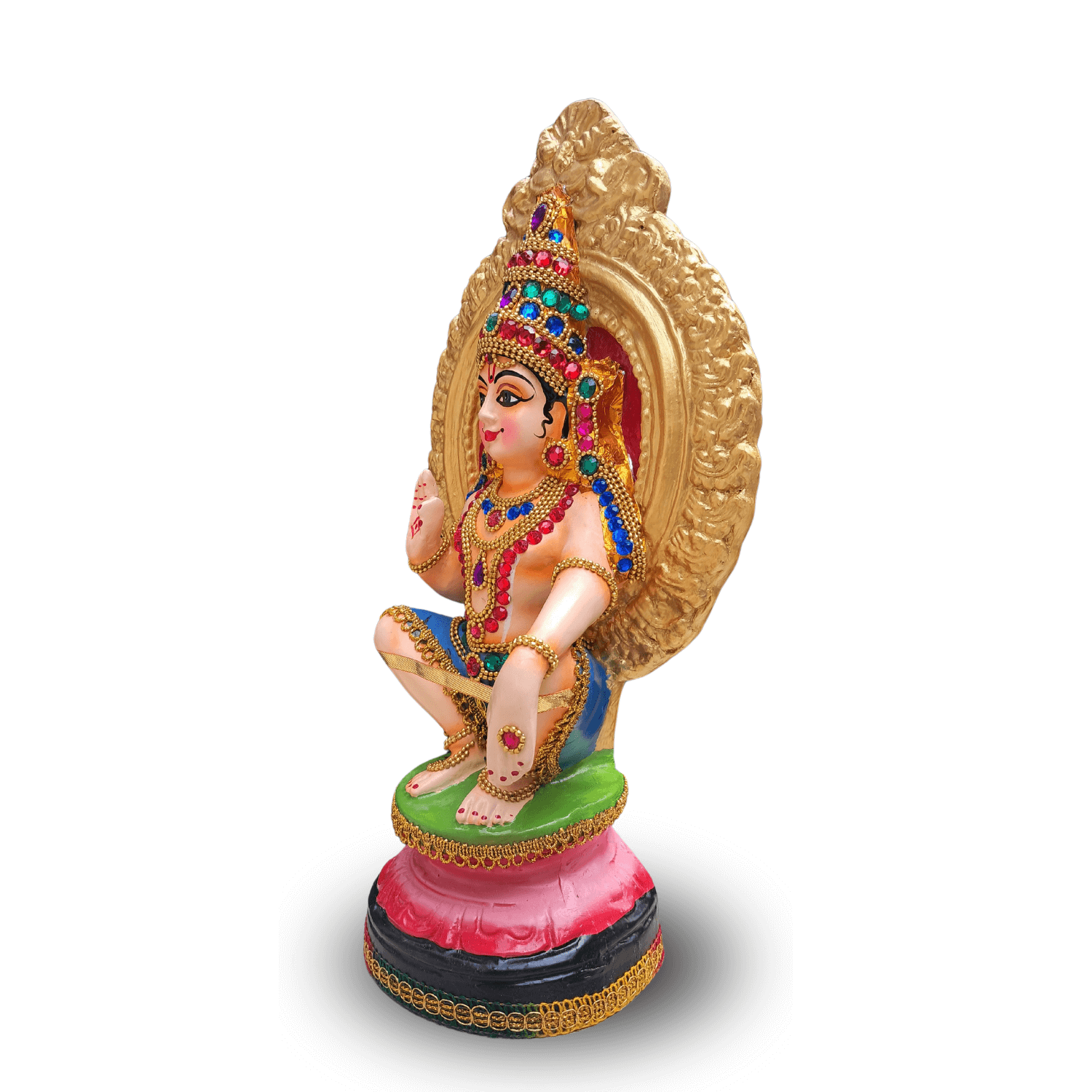 ARTE HOUSE LORD AYYAPPA STATUE FOR POOJA ROOM-37 CM HEIGHT