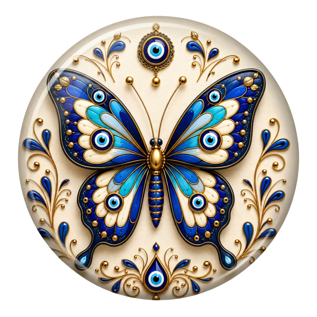 Evil Eye Butterfly fridge magnet