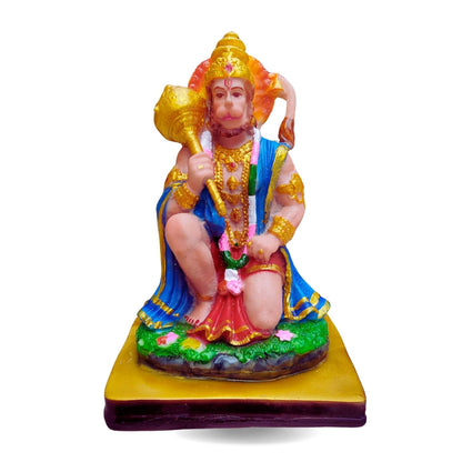 HANUMAN STATUE IN MARBLE DUST AND RESIN