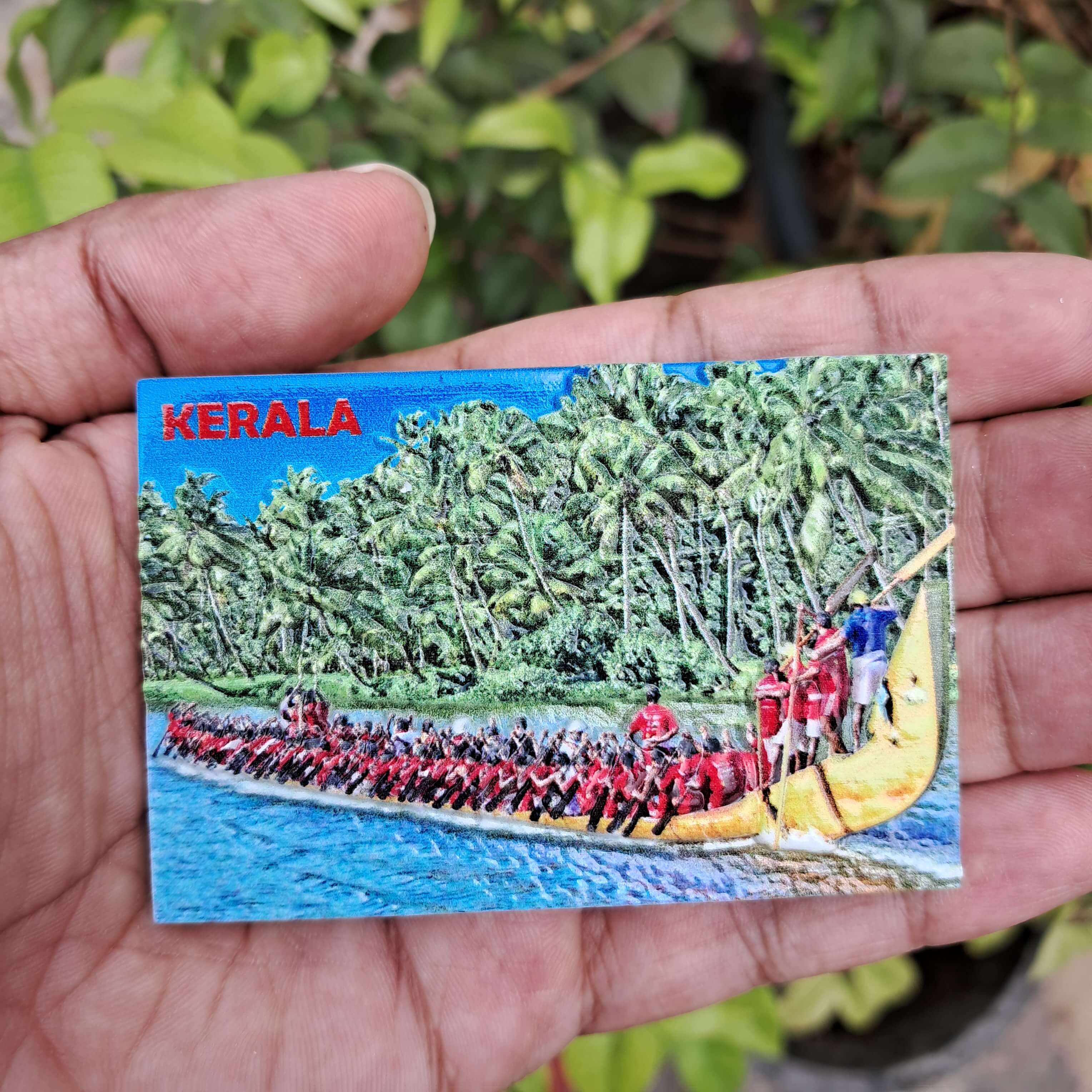 KERALA SNAKE BOAT RACE VELLAMKALI 3D POLYMARBLE FRIDGE MAGNET