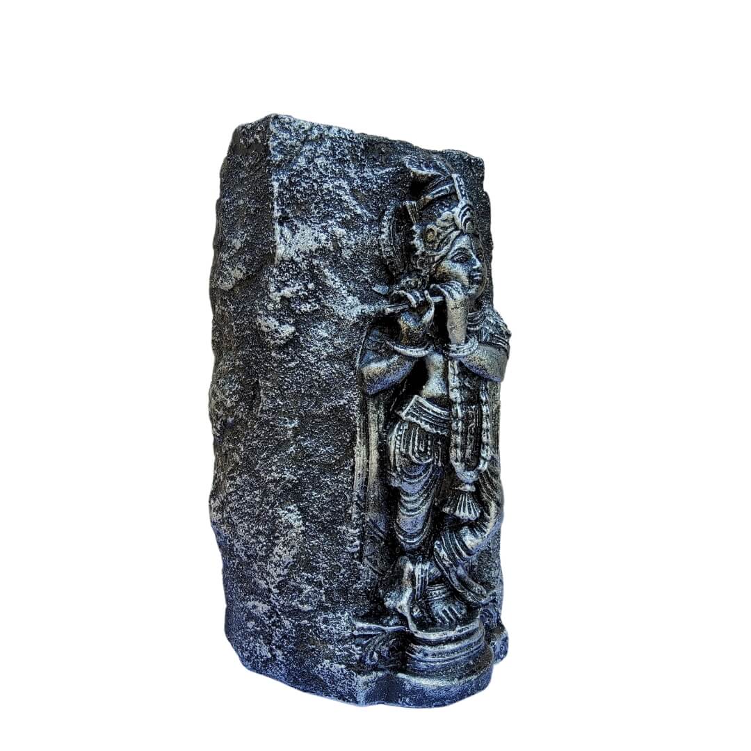 Krishna Fibre Statue on Original Stone