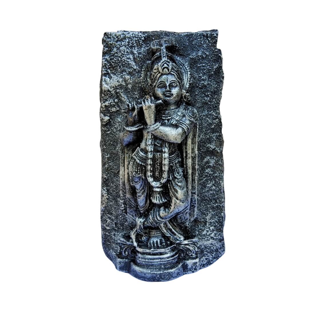 Krishna Fibre Statue on Original Stone