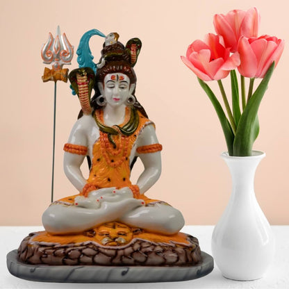 LORD SHIVA IDOL IN MARBLE DUST- 27 CM, 1600 GM