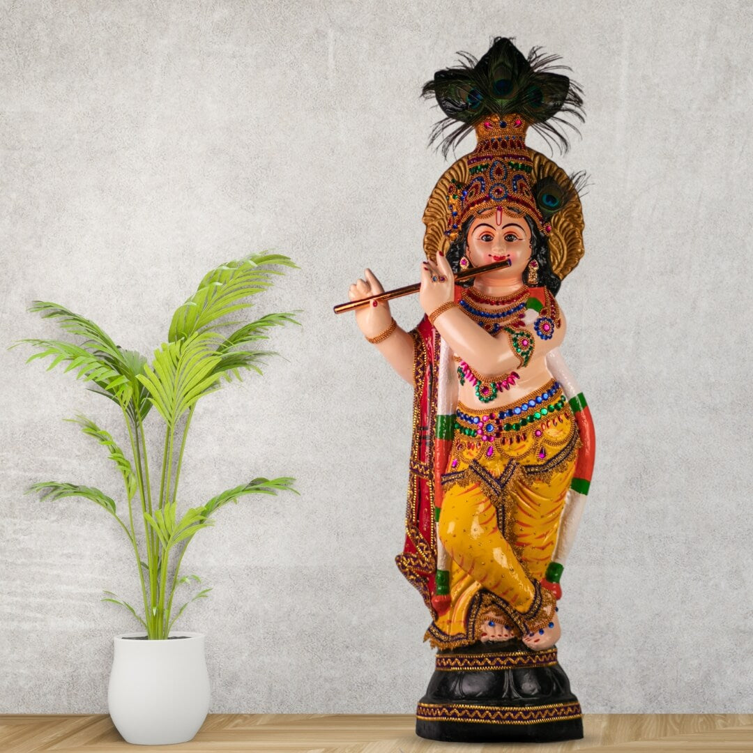 1 feet lord krishna idols online | Buy krishna idol for home online