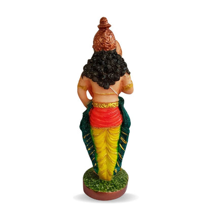 LORD MURUGAN STATUE FOR HOME, POLYMARBLE, 21 cm HEIGHT