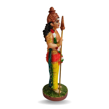 LORD MURUGAN STATUE FOR HOME, POLYMARBLE, 21 cm HEIGHT