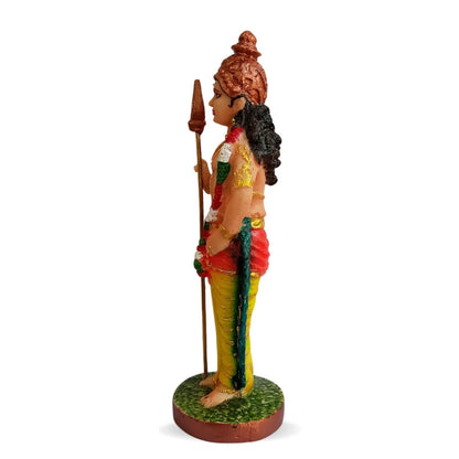 LORD MURUGAN STATUE FOR HOME, POLYMARBLE, 21 cm HEIGHT