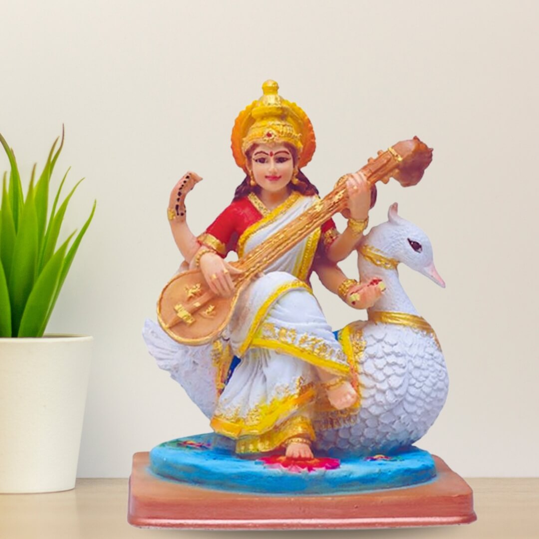 SARASWATHI-STATUE-IN-POLYMARBLE-INDOOR