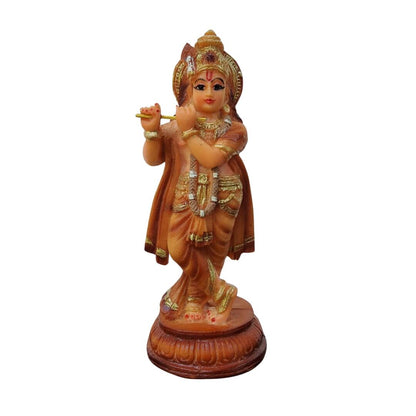 MANJADY KRISHNAN STATUE IN BRASS URULI – 15 CM HEIGHT