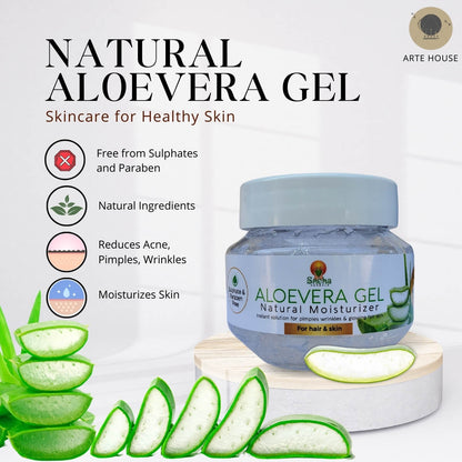 Natural Skin-Care Combo of Papaya Gel, Cucumber gel, and Aloe Vera Gel-100 gm each