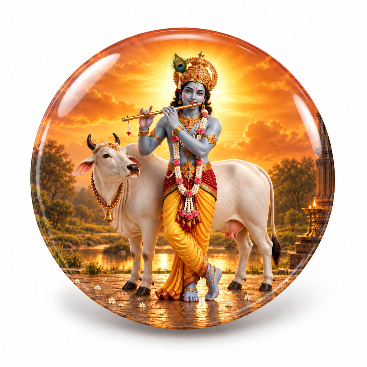arte-house-cowkrishna-fridge-magnet