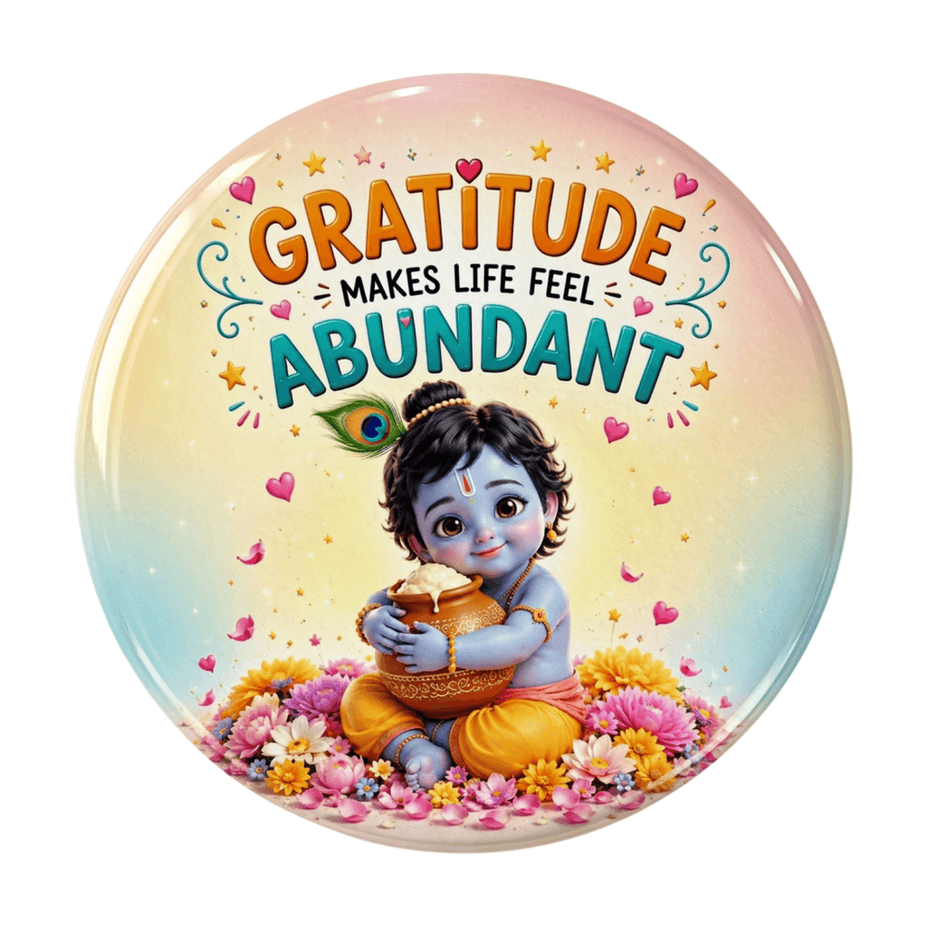 Gratitude Krishna fridge magnet