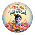 Right Timing Krishna fridge magnet