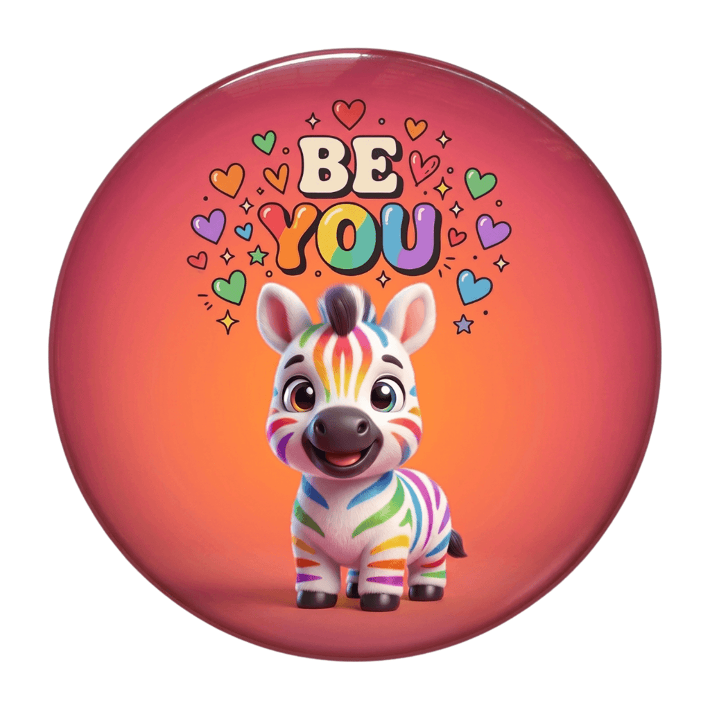 Be You zebra fridge magnet
