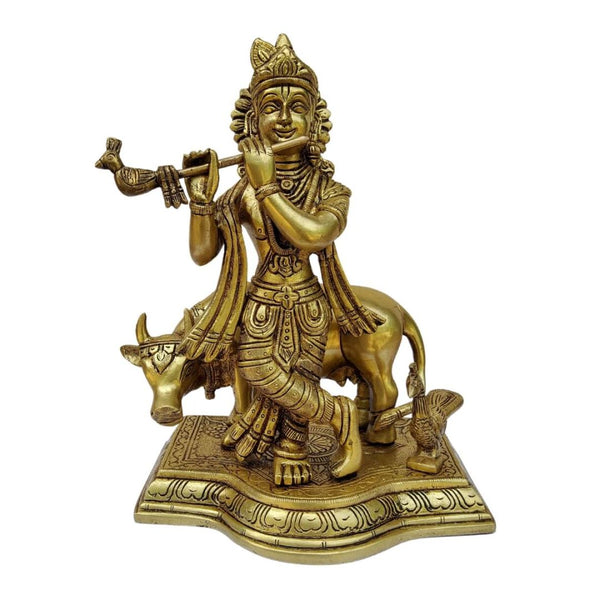 brass-krishna-statue-with-cow