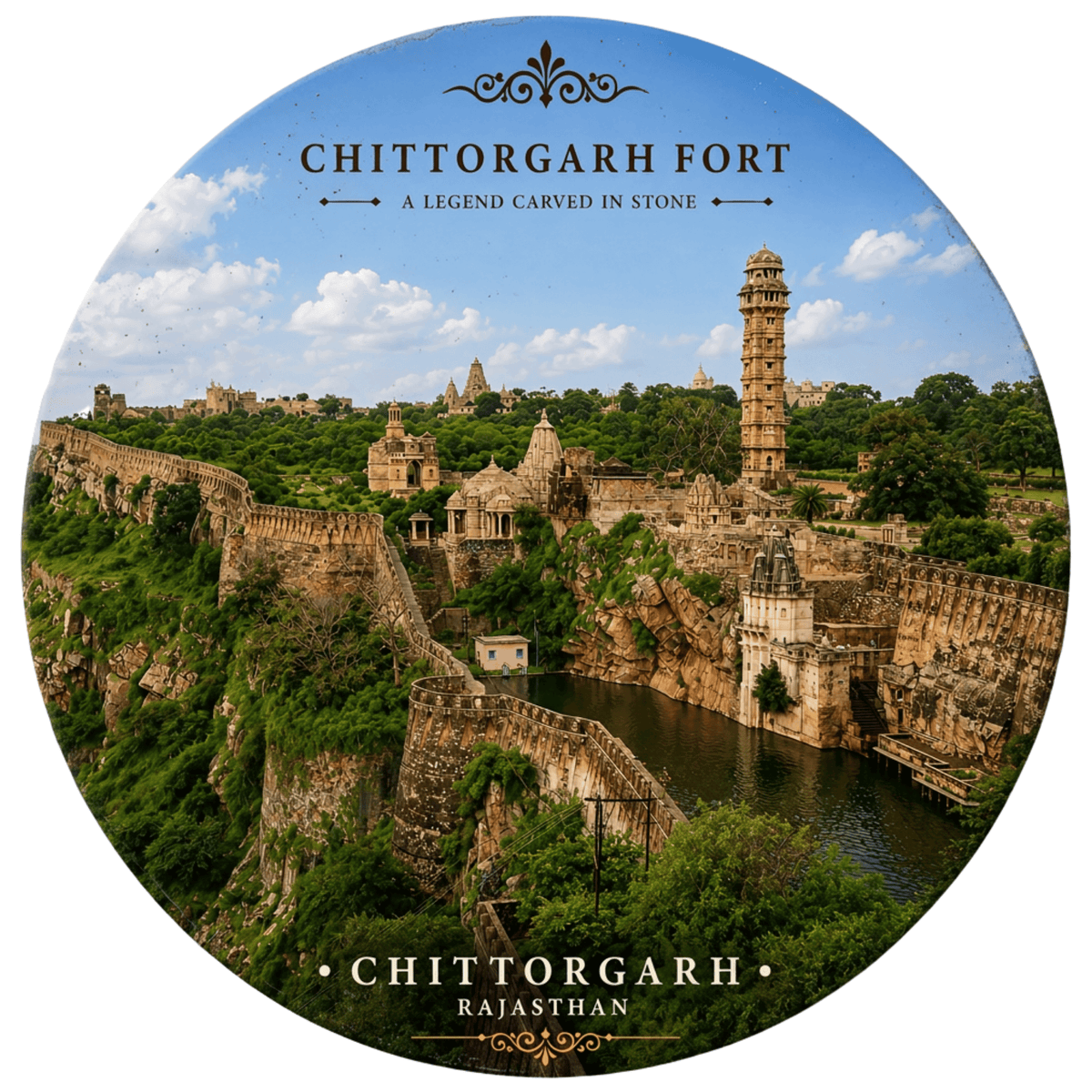 Chittorgarh Fort Rajasthan Fridge Magnet