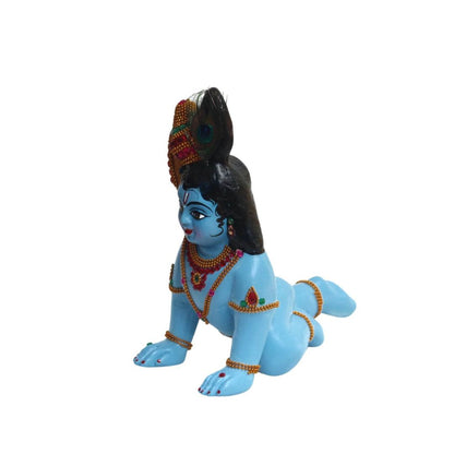 Crawling Baby Krishna Idol in Fibre