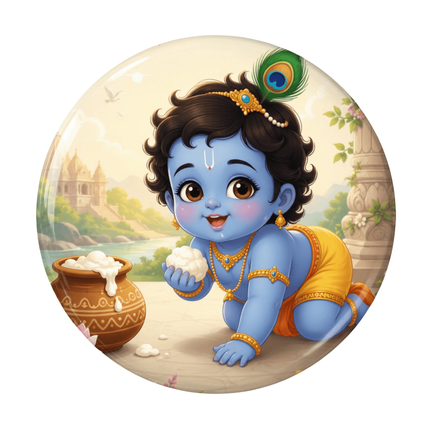cute-baby-crawling-krishna-with-butter-fridge-magnet