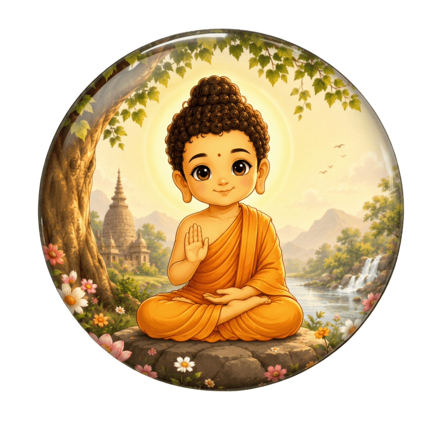Cute Blessing Buddha Fridge Magnet