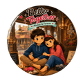 Cute Couple Fridge Magnet (Temple Visit)