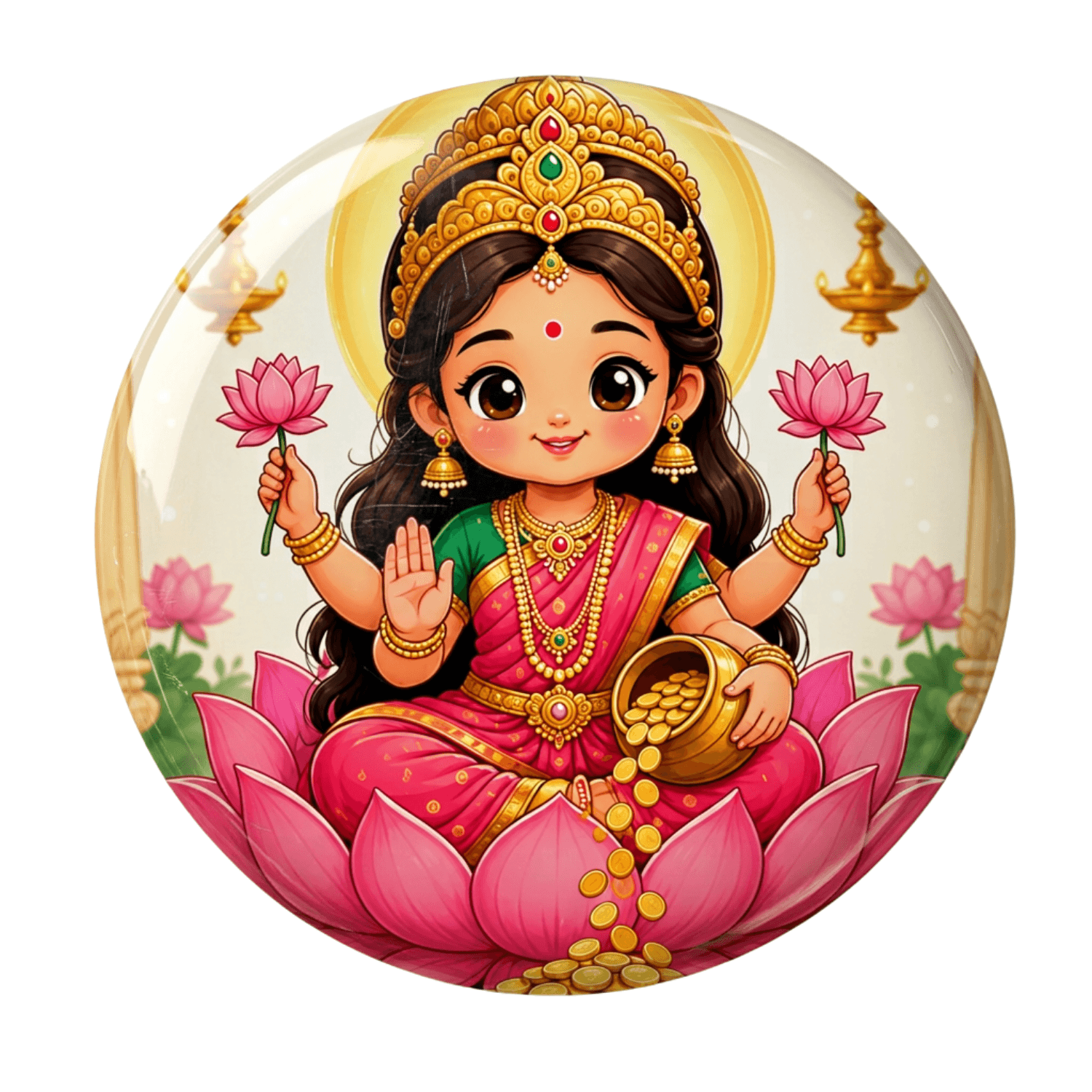 cute-goddess-lakshmi-fridge-magnet