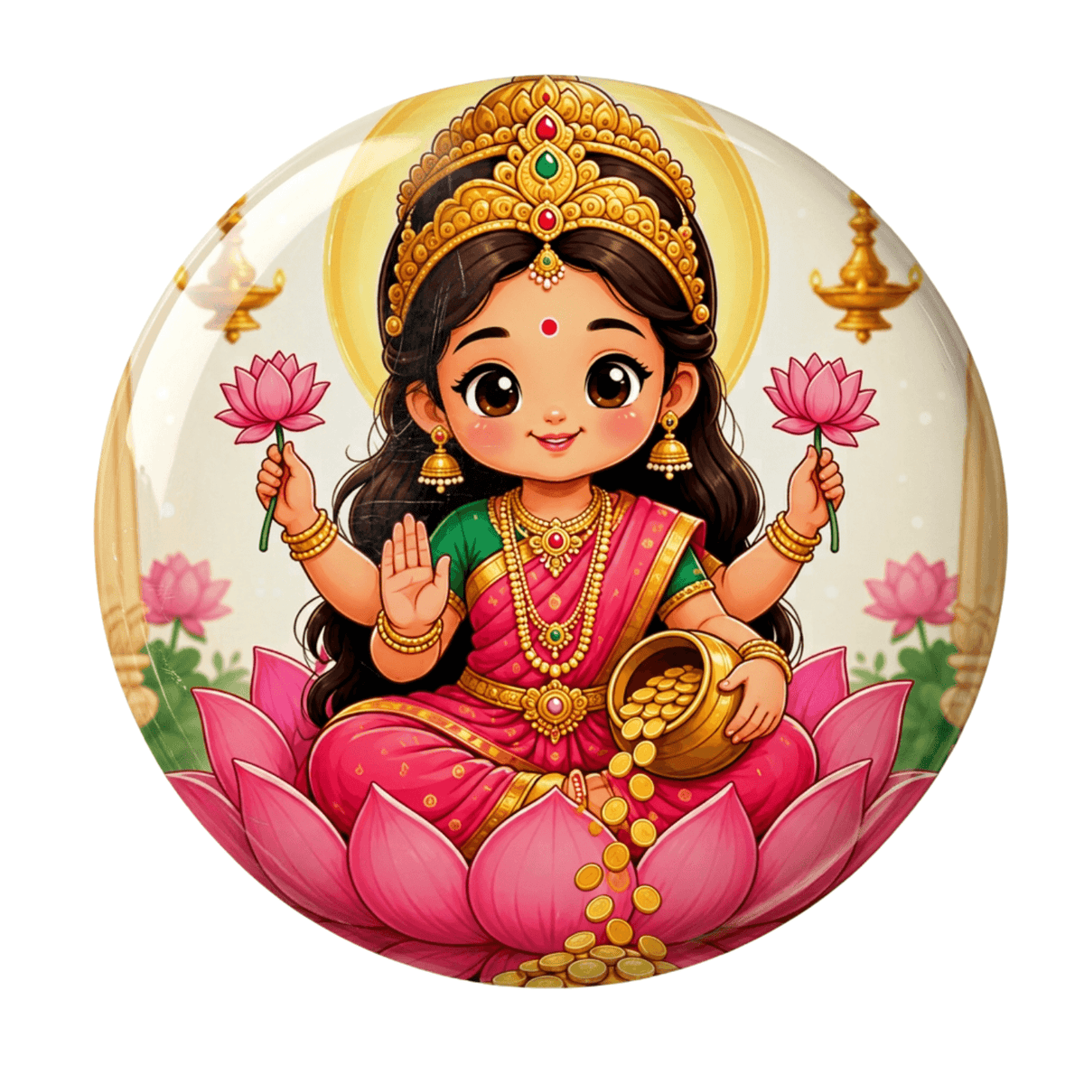 cute-goddess-lakshmi-fridge-magnet