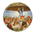 Cute Krishna Lifting Govardhan Hill fridge magnet