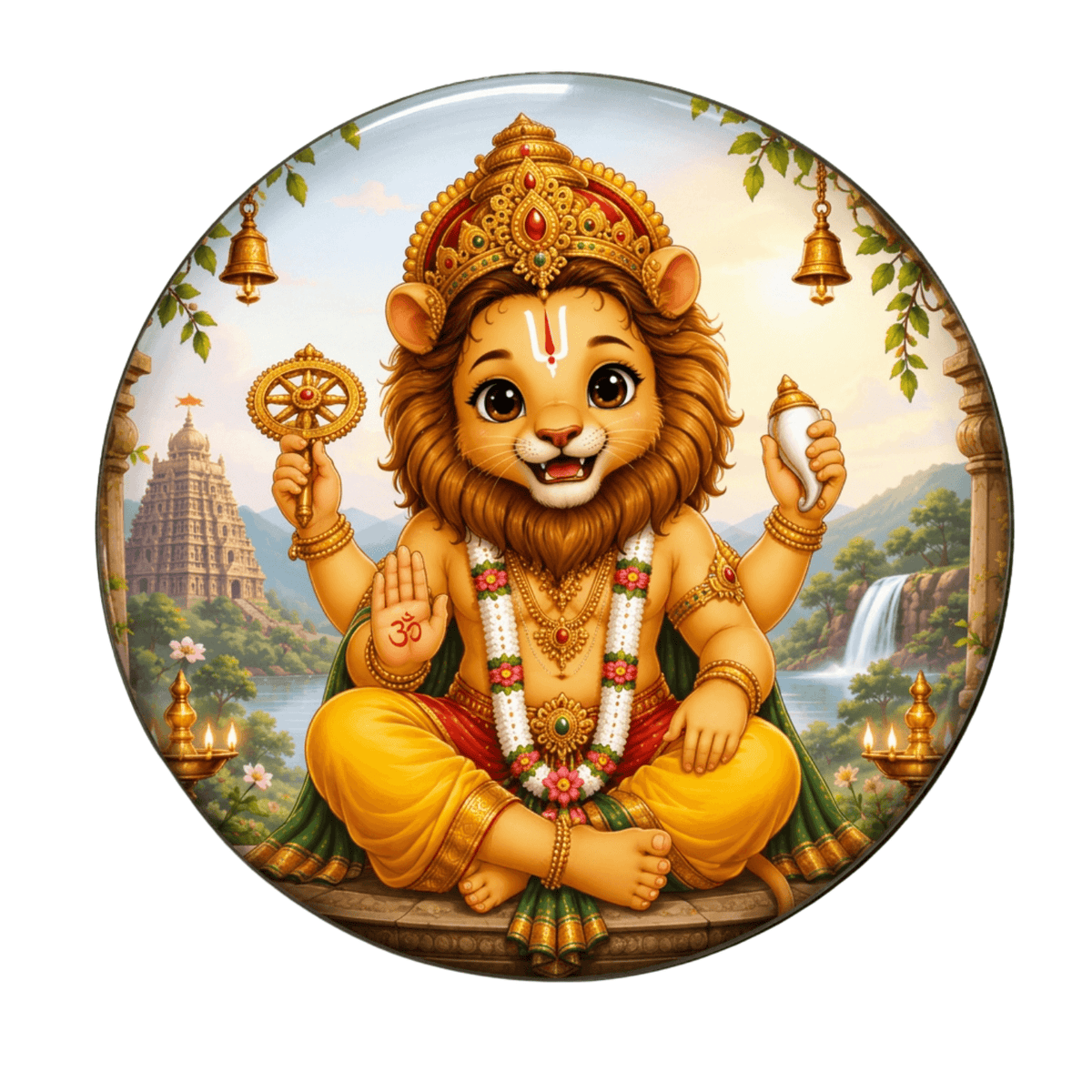 cute-lord-narasimha-fridge-magnet