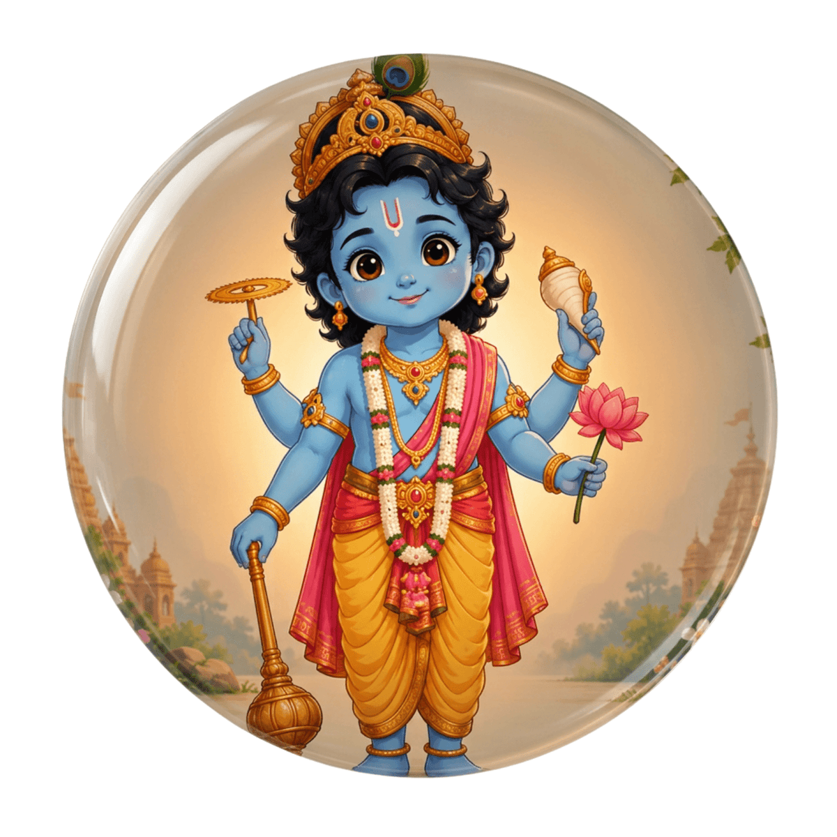 cute-lord-vishnu-fridge-magnet