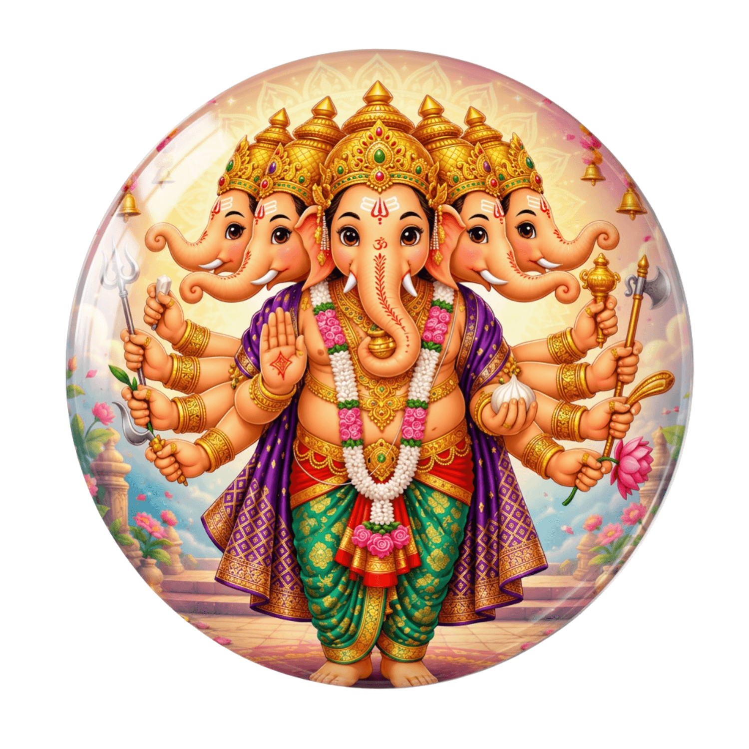 cute-panchamukhi-ganesha-fridge-magnet_2
