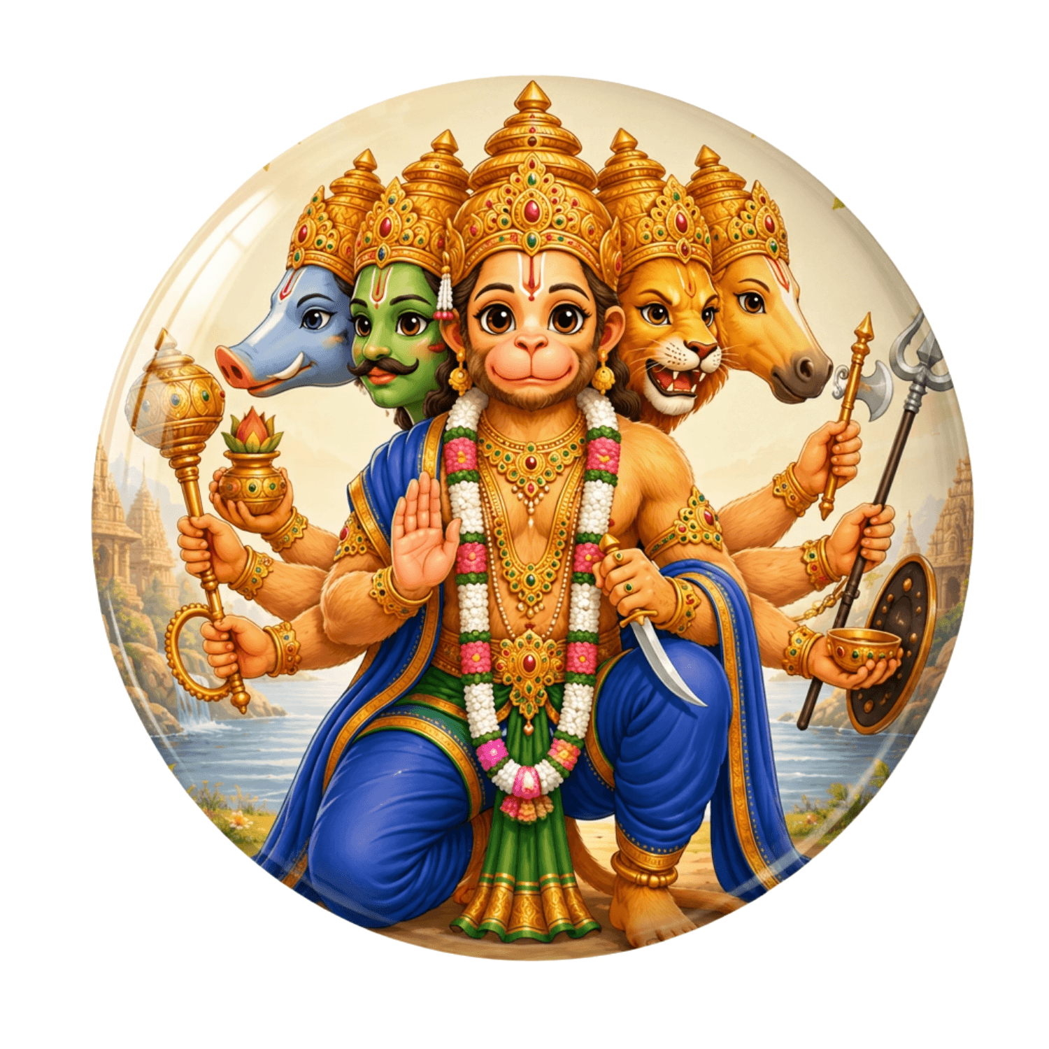 cute-panchamukhi-hanuman-fridge-magnet